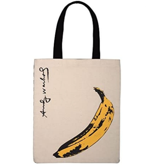Andy Warhol Banana Canvas Bag + 3 Andy Warhol Limited Edition Pins …